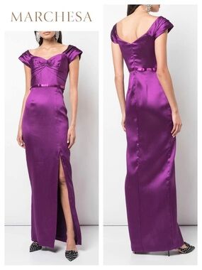 MARCHESA NOTTE Off The Shoulder Mikado Pique Gown